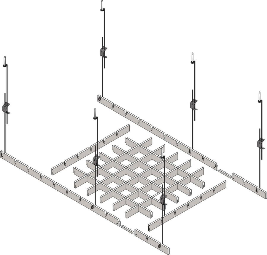 Sufit rastrowy prostokat